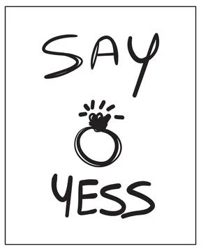 Say yess Stock Illustration