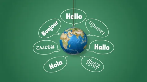 Saying Hello in Different Languages Stock Footage 66196499