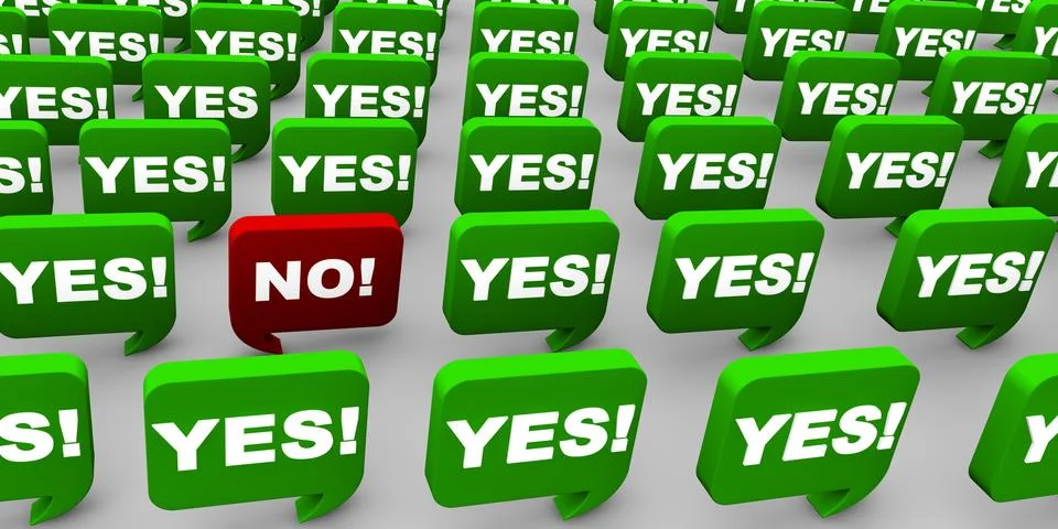 Saying No Stock Illustration