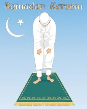 Saying prayers Stock Illustration