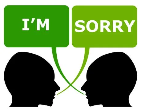 Saying sorry Stock Illustration