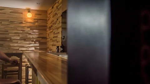 Saying thank you after getting a new drink Stock Footage 112192045