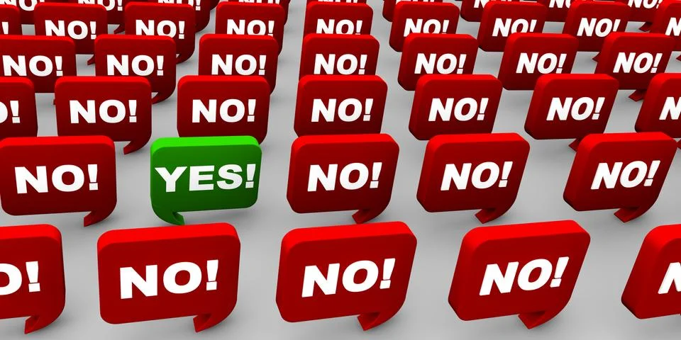 Saying Yes Stock Illustration