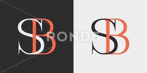 SB logo, monogram, vector Stock Illustration