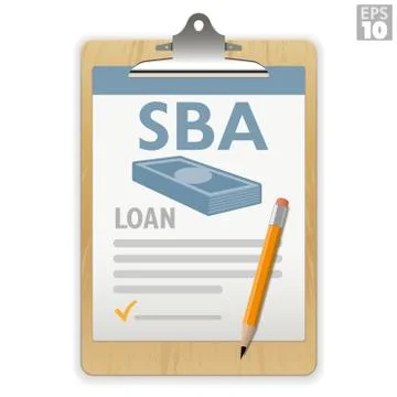 SBA Loan Application Clipboard Stock-Illustration