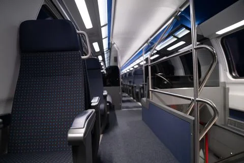 SBB CFF FFS Swiss Train Second Class Cabin Public Transit Switzerland Passeng Stock Photos