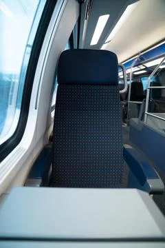 SBB CFF FFS Swiss Train Window Seat Second Class Cabin Public Transit Switzer Stock Photos