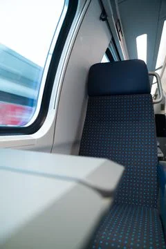 SBB CFF FFS Swiss Train Window Seat Second Class Cabin Public Transit Switzer Stock Photos