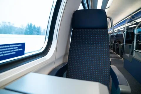 SBB CFF FFS Swiss Train Window Seat Second Class Cabin Public Transit Switzer Stock Photos