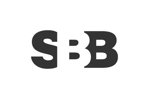 SBB logo design. Initial letter S B B bold font style for tech startups, co.. Stock Illustration