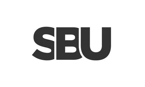 SBU logo design template with strong and modern bold text. Initial based ve.. Stock Illustration