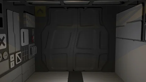 Sc-fi Corridor Transition Stock Footage 96759563