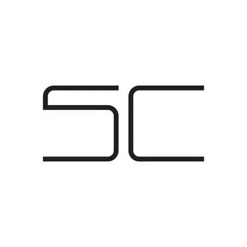 Sc initial letter vector logo icon Stock Illustration