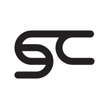 Sc initial letter vector logo Ilustração Stock