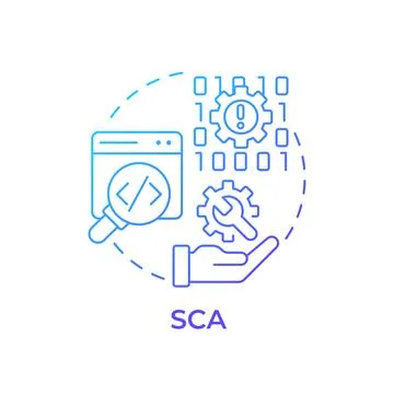 SCA blue gradient concept icon 스톡 일러스트