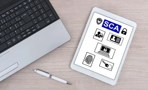 Sca concept on a digital tablet Foto stock