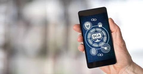 Sca concept on a smartphone Foto stock