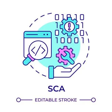 SCA multi color concept icon Illustrazione stock