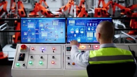Scada Desktop Software On Computer Stock Footage 296931195