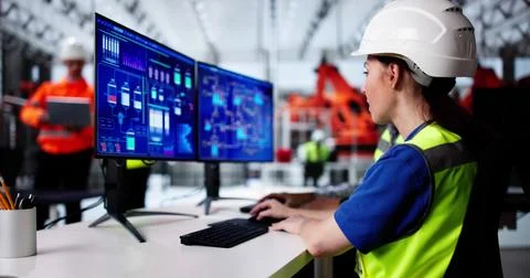 Scada Desktop Software On Computer Stock Photos