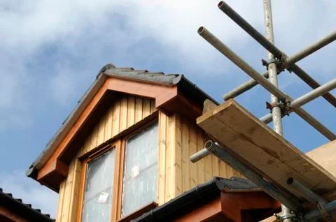 Scaffold and window Stock Photos