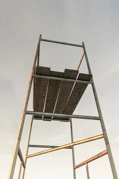 Scaffold below a gray sky Stock Illustration