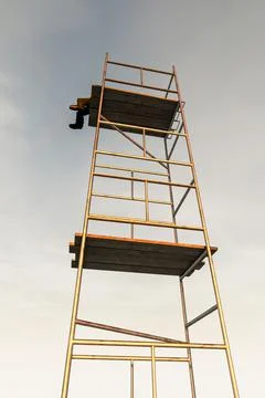 Scaffold below a gray sky Stock Illustration