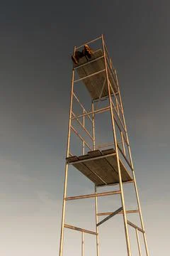 Scaffold below a gray sky Stock Illustration