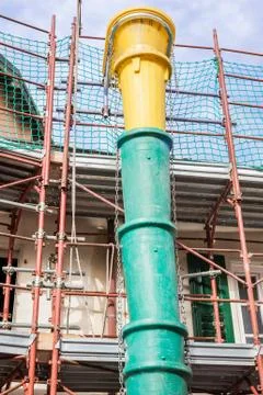 Scaffold building Stock Photos