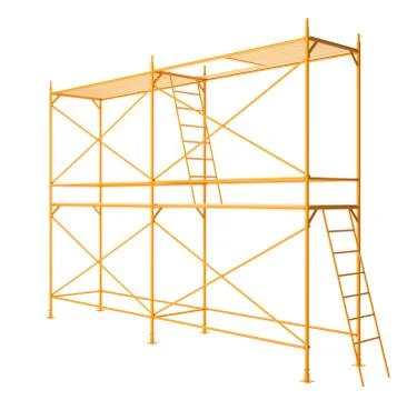 Scaffold isolated on white background Ilustración de archivo