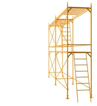 Scaffold isolated on white background Ilustración de archivo