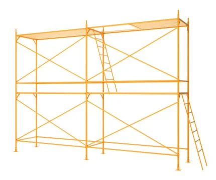 Scaffold isolated on white background Ilustración de archivo