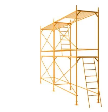 Scaffold isolated on white background Ilustración de archivo