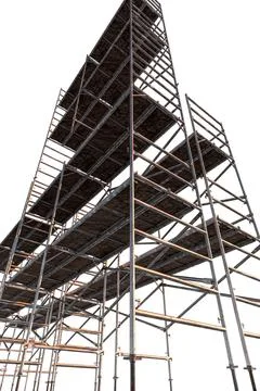 Scaffold isolated on white Stock Illustration