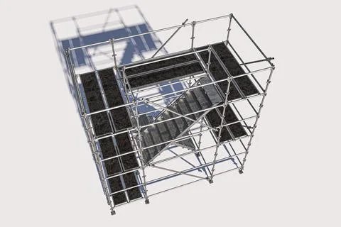 Scaffold isolated on white Stock Illustration