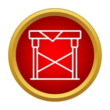 Scaffold structure icon for building construction work Ilustración de archivo