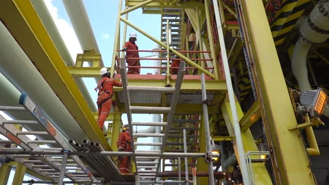 Scaffolding Activities at Work Site. Video stock 157108741