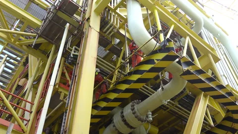 Scaffolding Activities at Work Site. Stock Footage 157108972