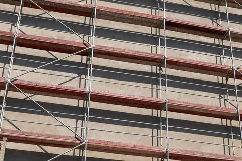 Scaffolding Background At Construction Site Photos