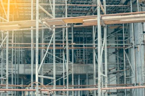 Scaffolding background Stock Photos