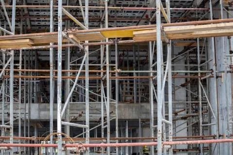 Scaffolding background Stock Photos