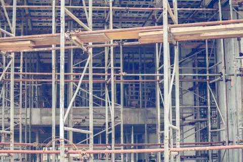 Scaffolding background Stockfoto's