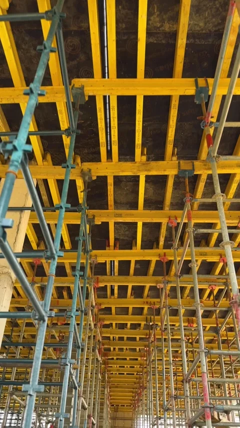 Scaffolding for building construction Stock Footage 324185935