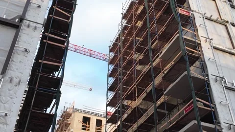 Scaffolding, building Video stock 305331117
