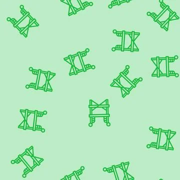 Scaffolding civil engineer line vector seamless pattern Illustrazione stock