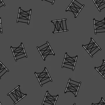 Scaffolding civil engineer vector seamless pattern Illustrazione stock