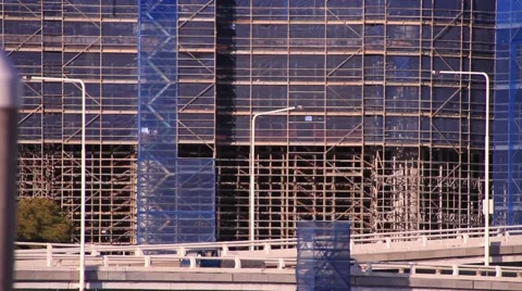 Scaffolding construction site 库存影片 40028767