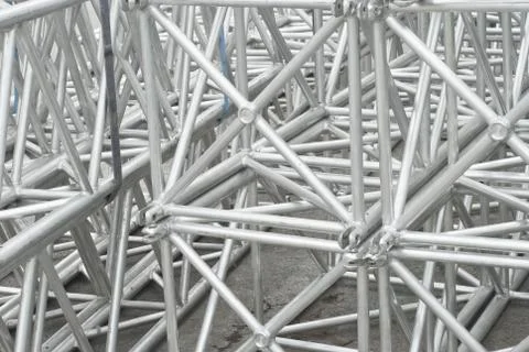 Scaffolding on a construction site Stock Photos