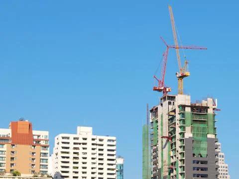 Scaffolding, construction site Stock Photos