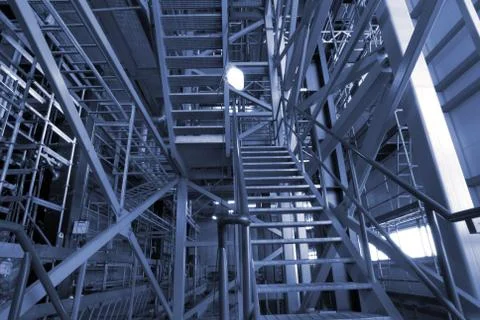 Scaffolding On A construction Site Stock Photos